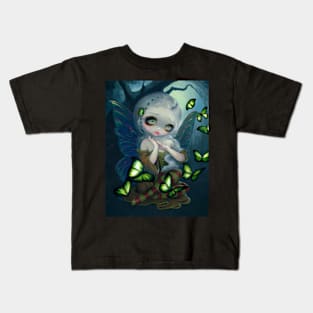 Chibi Fairy Girl with Butterflies Kids T-Shirt